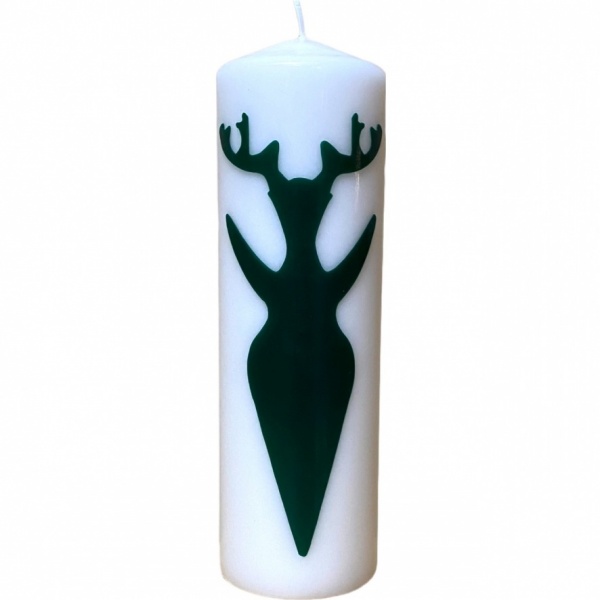 Forest Green God - Extra Large Pillar Candle